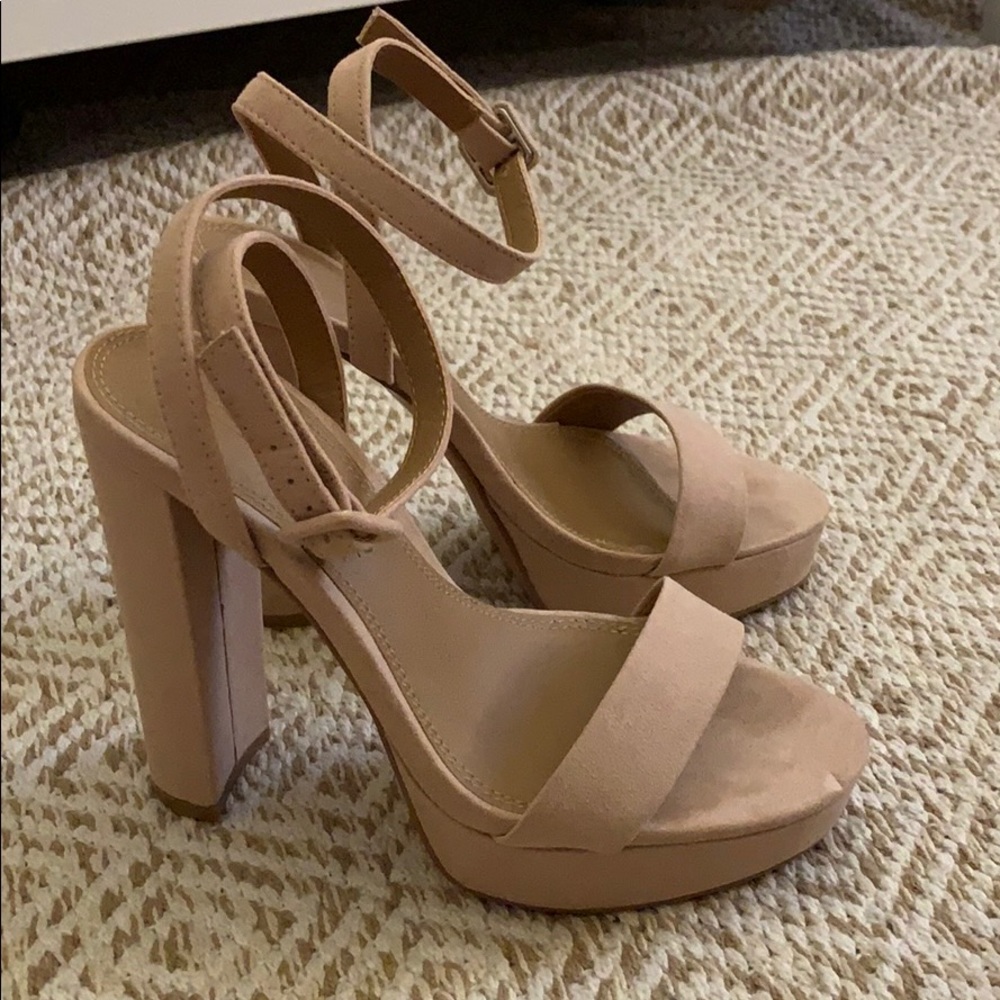 ASOS strappy nude heel